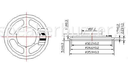 36mm speaker